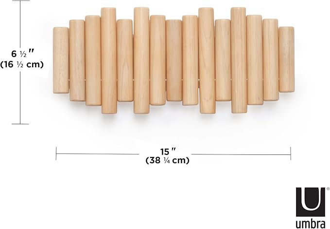 Umbra Picket Wall-Mounted Coat Rack Rail Hook - Image 6