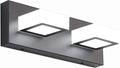 Ralbay 2 Lights Black Modern Bathroom Vanity Light Acrylic LED Modern Black by RalbayLighting