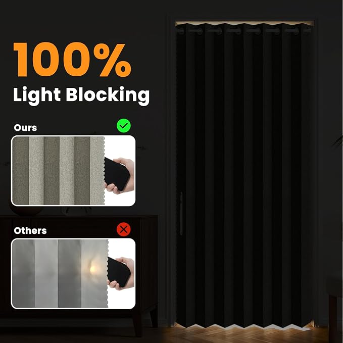AJAZZ Blackout Accordion Door Interior - Image 5