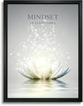 Floating Framed Zen Wall Art, Just Breathe Picture Poster by KBIERQN