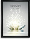 Floating Framed Zen Wall Art, Just Breathe Picture Poster by KBIERQN