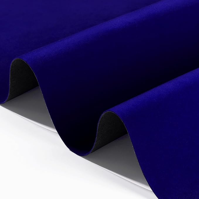 FunStick 15.8"x240" Dark Blue Self Adhesive Velvet Flock Contact Paper Liner by FunStick