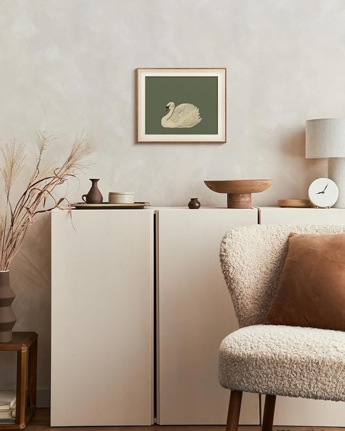 VIYYIEA Framed Wall Art for Living Room, Swan Canvas Prints, Animals Painting - Image 6