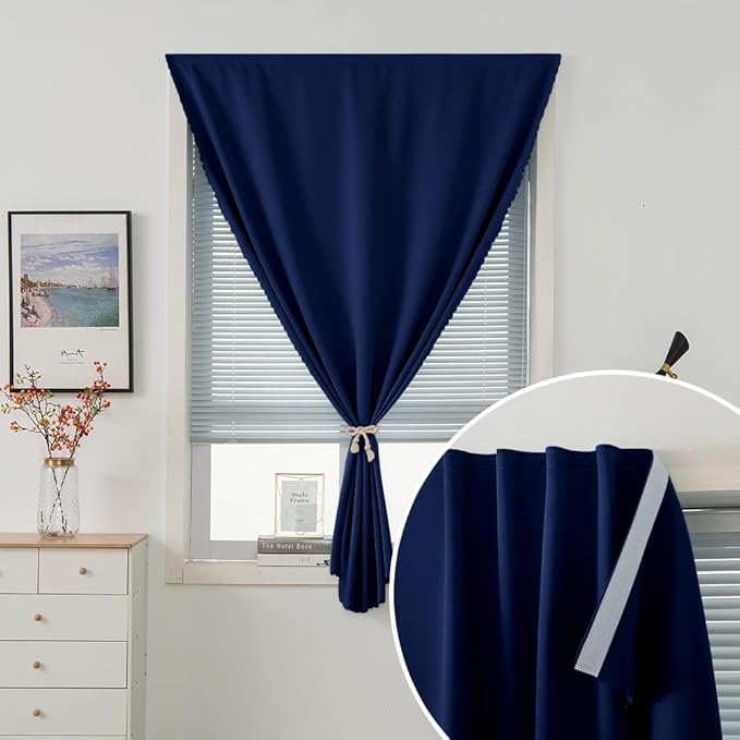 Portable Light Blocking Curtains Self-Stick Design, Removable Adhesive Window - Image 5