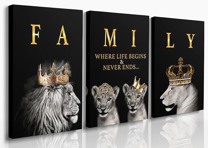 GUBIYU Family Where Life Begins Love Never Ends Word Sign Wall Decor, Letters by GUBIYU