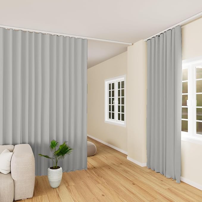 Hoeflife Room Divider Curtains Blackout Floor to Ceiling Curtain - Image 6