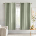 MIULEE Sage Green Back Tab Blackout Curtains 63 Inch Length 2 Panels Set by MIULEE