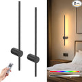 NIORSUN 24 Inch Battery Operated Wall Sconce Set of 2, 10 Colors Dimmable by NIORSUN