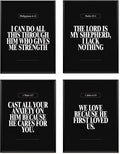 Locomiss Black Christian Wall Art Decor Posters, Minimalist Jesus Scripture by Unknown
