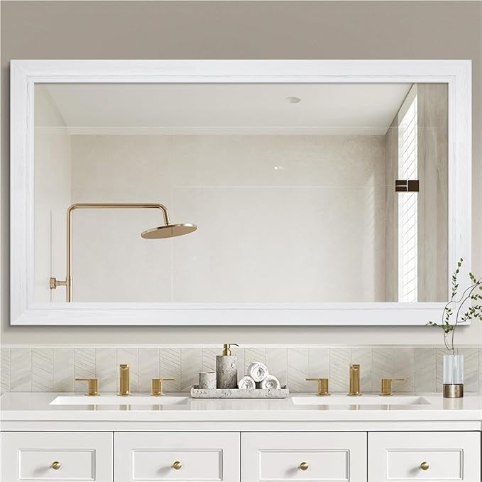 36" x 60" Rustic Wooden Framed Wall Mirror by nolsia