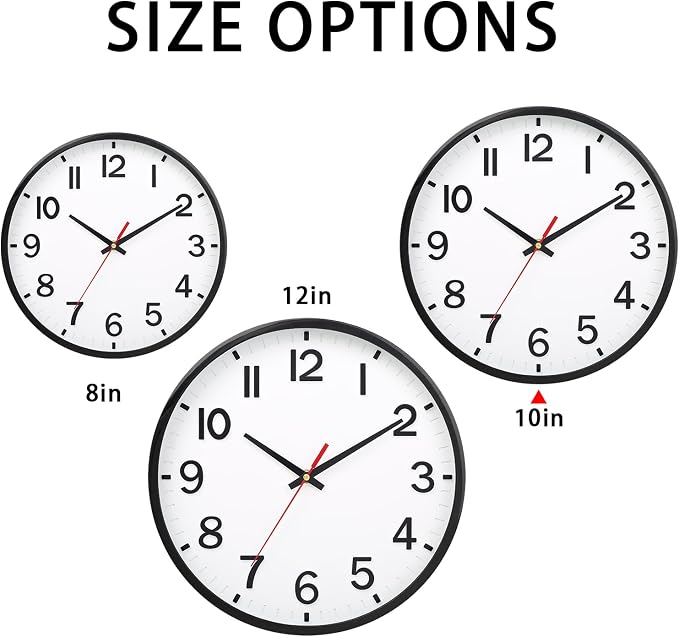 Wall Clocks Battery Operated 10 inch Modern Wall Clock, Silent Non Ticking Wall - Image 5