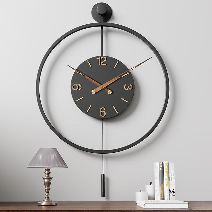 34.6×24 Inch Large Modern Decorative Oversized Pendulum Wall Clocks by Pytha+Sight