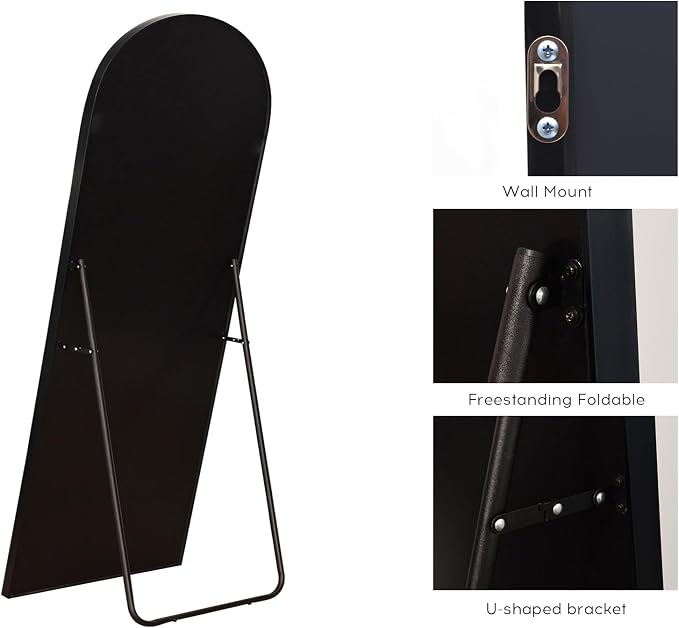 Floor Mirror, Oversized Full Length Mirror, Arched Mirror, Large Standing Mirror - Image 3