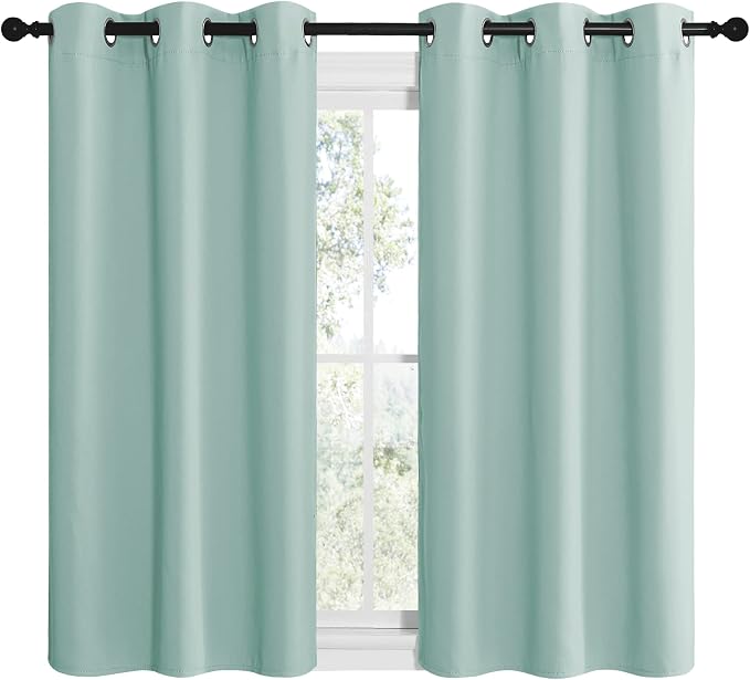 NICETOWN Aqua Blue Room Darkening Curtains - Image 2