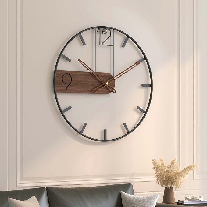 Cuspin 24 Inch Large Wall Clock, Modern Battery Operated Clocks - Image 2