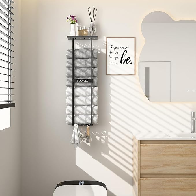 2-Tier Wall-Mounted Towel Rack - Image 7