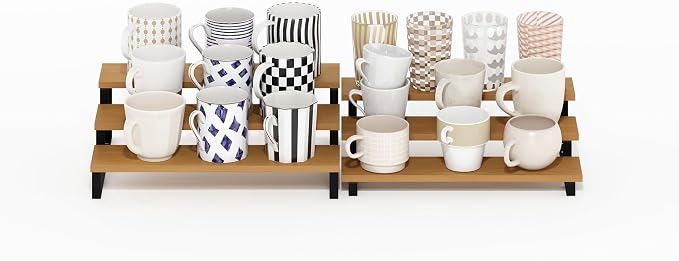 Furinno RAVEL Kitchen Countertop Organizer Set of 2, 3-Tier Nesting Metal Frame - Image 4