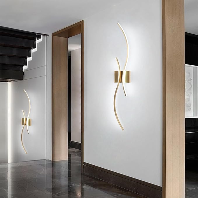 CANEOE Modern Wall Sconce, 39Inch Gold LED Wall Light Fixtures, 6000K Bathroom - Image 8