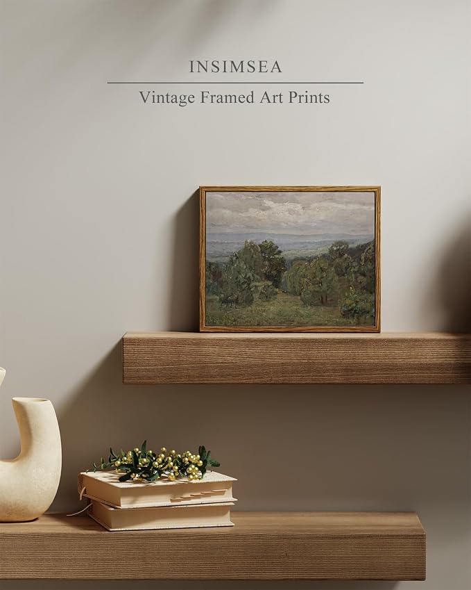 InSimSea Framed Canvas Wall Art, Vintage Landscape Art - Image 2