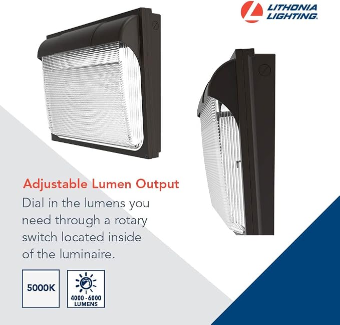 Lithonia Lighting 18" LED Wall Pack Outdoor Light Fixture, Building Wall Light - Image 3