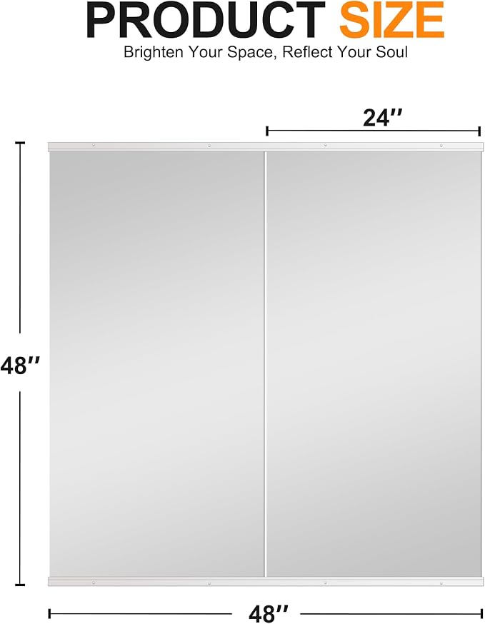 Delma Home Gym Mirror, Large Full Body Tempered Glass Frameless, Wall-Mounted - Image 5