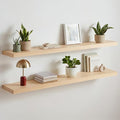 Homeforia 48 inch Natural Floating Shelf, High End Solid Real Wood 48inch Small by Homeforia