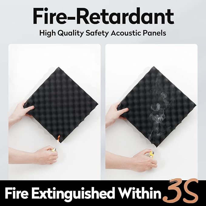 24 Pack Acoustic Panels, Sound Proof Foam Panels Noise Reducing - Image 6
