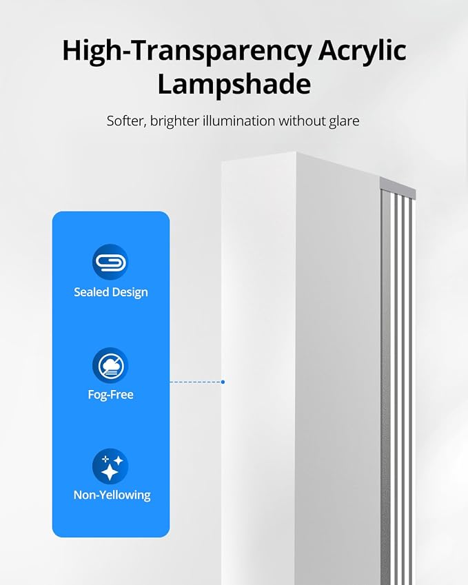 Combuh LED Bathroom Vanity Light Bar Dimmable IP44 Over Mirror Lighting Fixture - Image 5