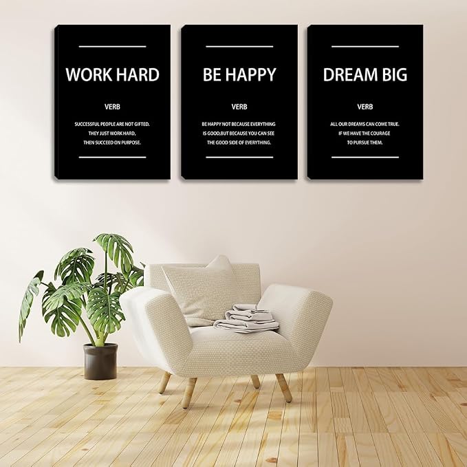 Motivational Affirmation Wall Art Inspirational Poster Prints Encourage Office - Image 4