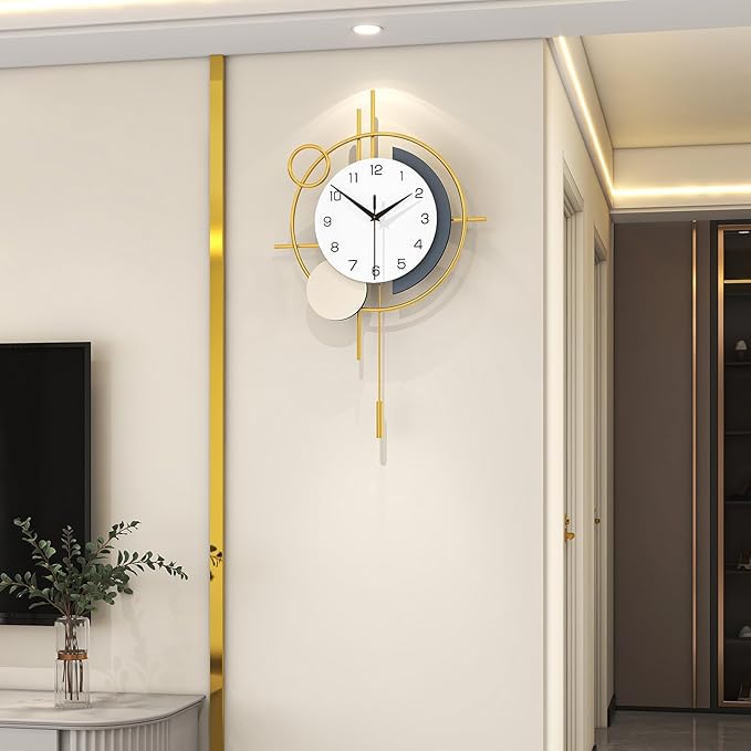 Wall Clock Decorative Large Modern Wall Clock Silent Non-Ticking Battery by CreativeWallClock