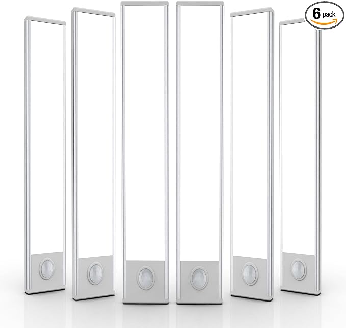 6 Pack Under Cabinet Lights Wireless, 58 LED Motion Sensor Light Indoor by AVEVA