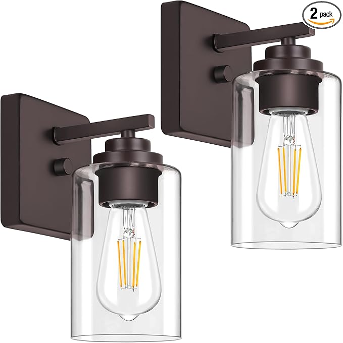 VerRon Set of 2 Wall Sconces for Bathroom, Modern Vanity Light Fixtures by WelcometoVerRon
