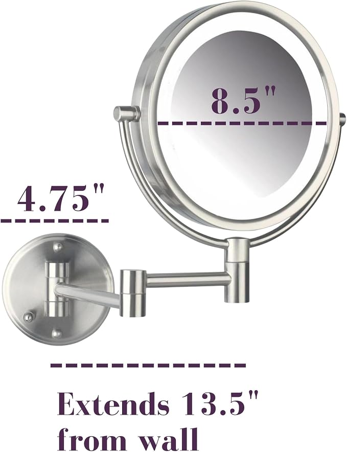 JERDON Wall-Mounted Vanity Mirror - Image 4