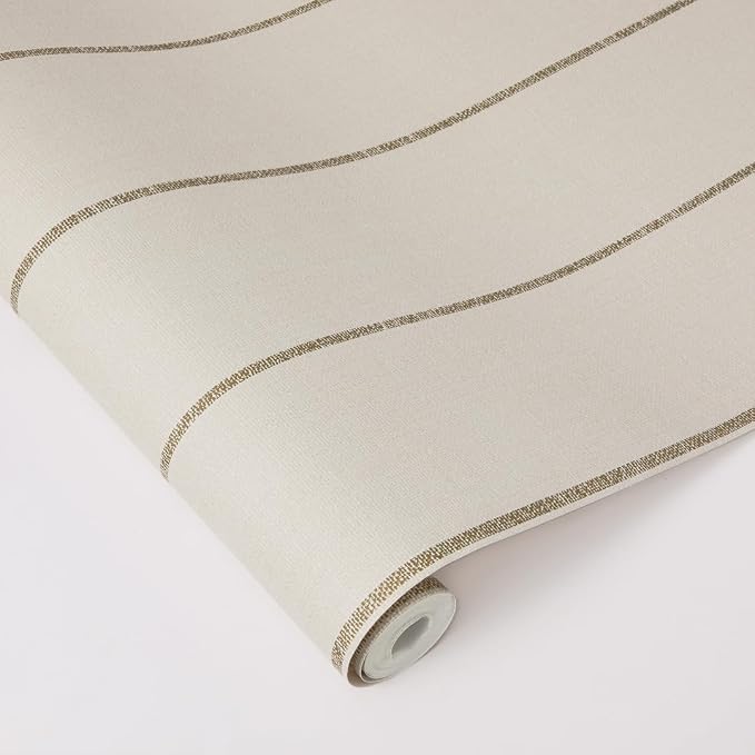 Tempaper x Pure Salt Textured Cocoa Bursa Stripe Removable Peel and Stick - Image 5