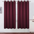LEMOMO Blackout Curtains 66 x 72 Inch Long Burgundy Red Curtains Set of 2 by Lemomo