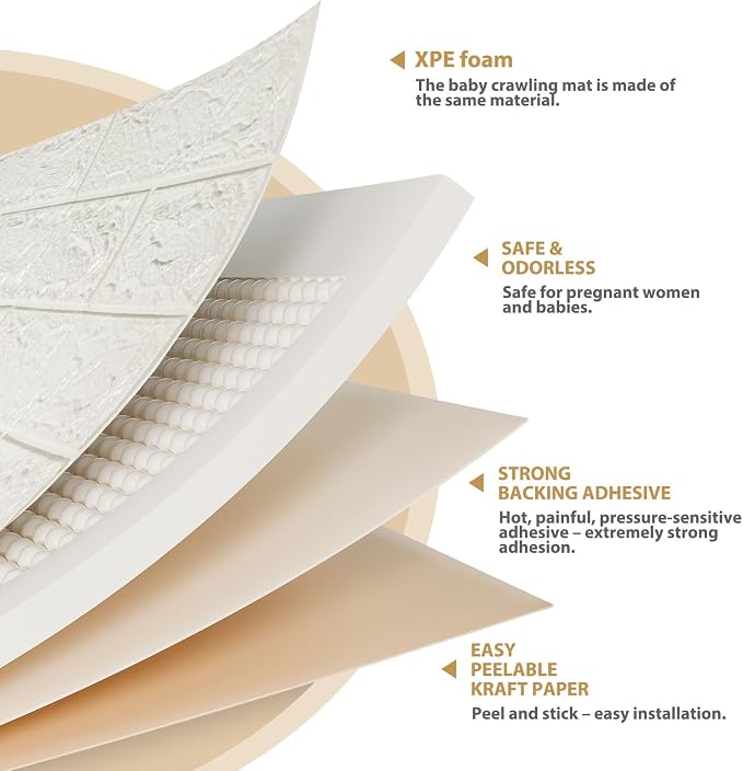 JOLOV 10 PCS 3D Wall Panels Peel and Stick - Image 4