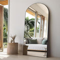 Rowjut Floor Full Length Mirror, Arched Mirrors Full Length 81"x41" by Rowjut