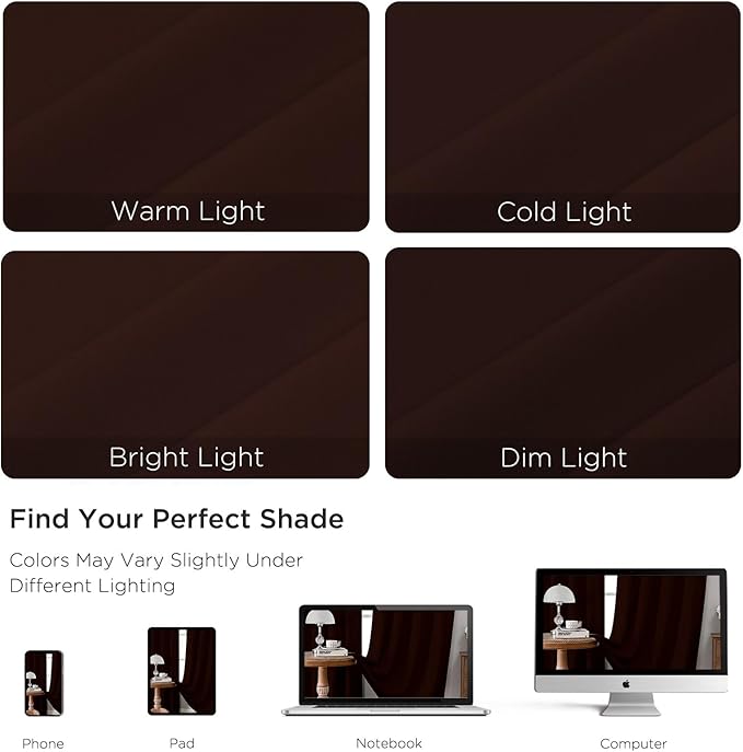 CUCRAF Blackout Curtains 63 inch Length 2 Panels Set, Rod Pocket Room Darkening - Image 4