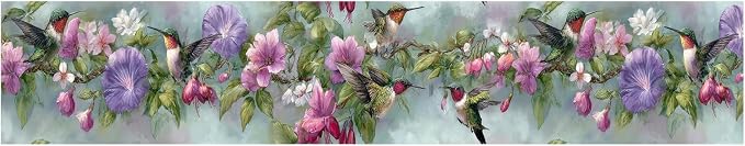 Morning Glory Wallpaper Border 196x4 Inch Removable Wall Border Peel and Stick - Image 2