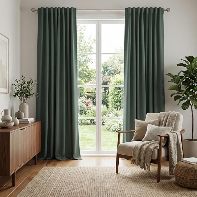 RYB HOME Blackout Curtains for Living Room, Privacy Thermal Insulating Window by RYBHOME