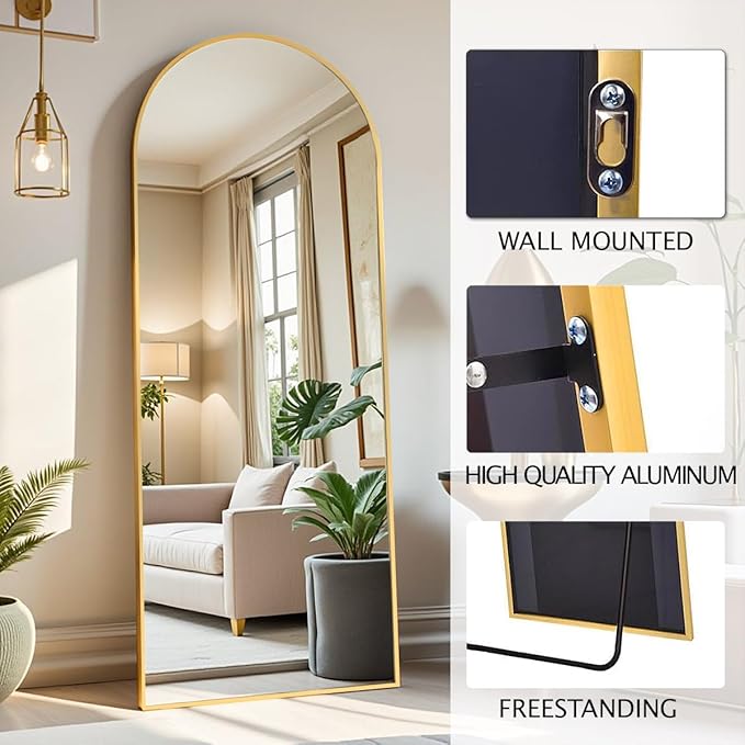 DMWOODFL 58"x18" Arched Full Length Mirror - Image 3