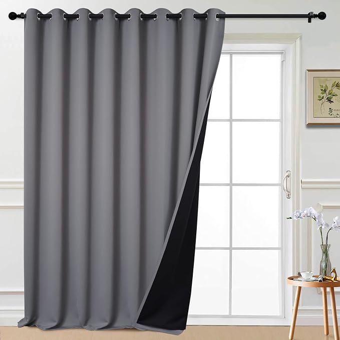 Yakamok 100% Blackout Thermal Insulated Grommet Curtains, Noise Reducing by Yakamok