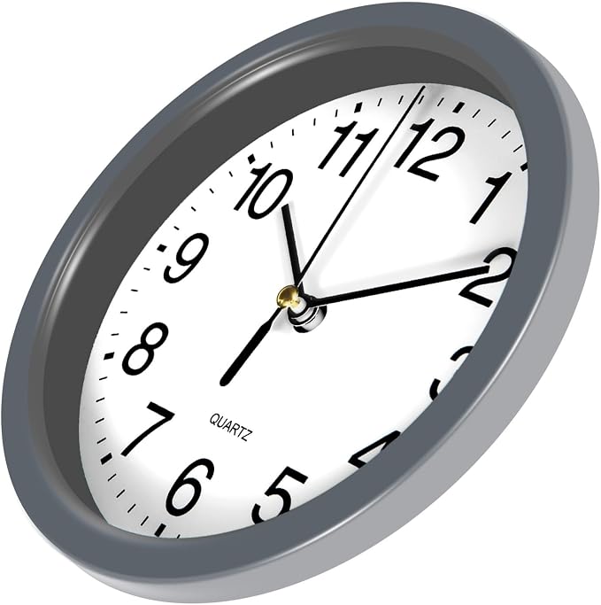 Silent Wall Clock Non Ticking, 6 Inch Wall Clocks Battery Operated, Small - Image 4