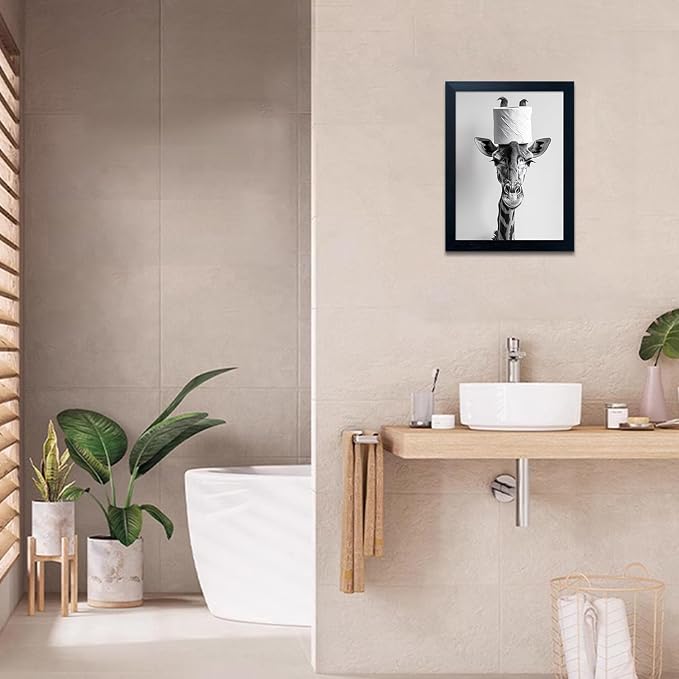 Funny Bathroom Wall Decor, Giraffe - Image 9