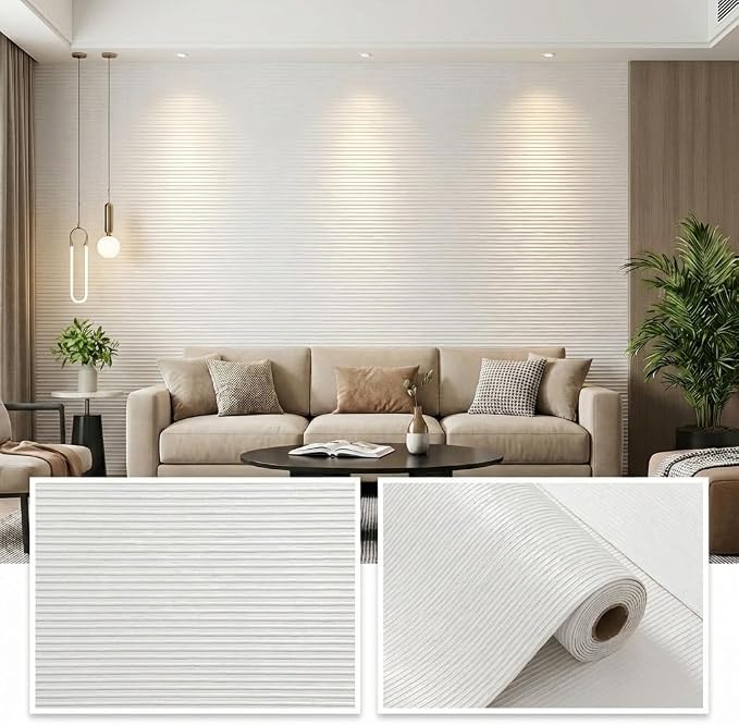 3D Wall Panels Peel and Stick – 15.74" x 118" PVC Faux Texture Wall Covering by Unknown