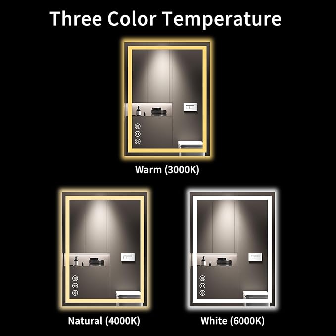 LOAAO 24X32 LED Bathroom Mirror - Image 5