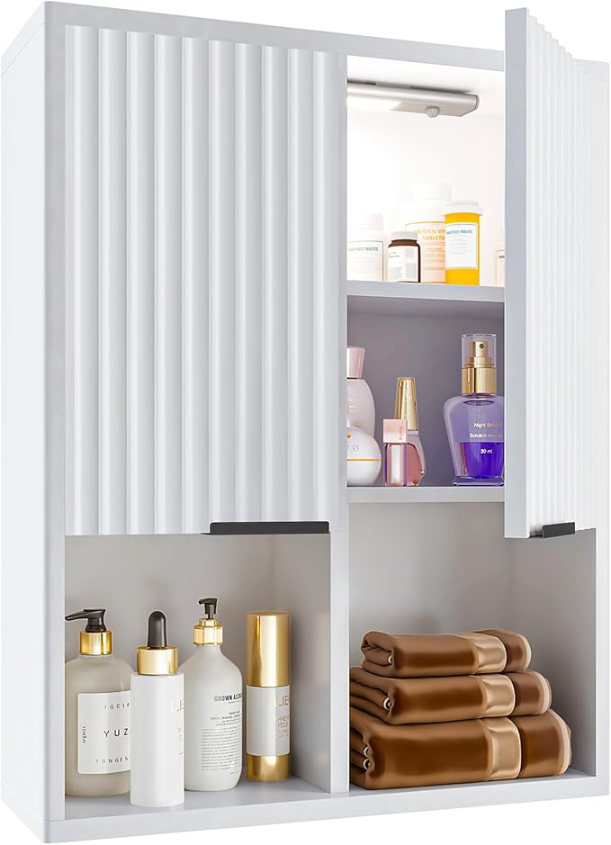 HAIOOU Fluted Bathroom Wall Cabinet by HAIOOU