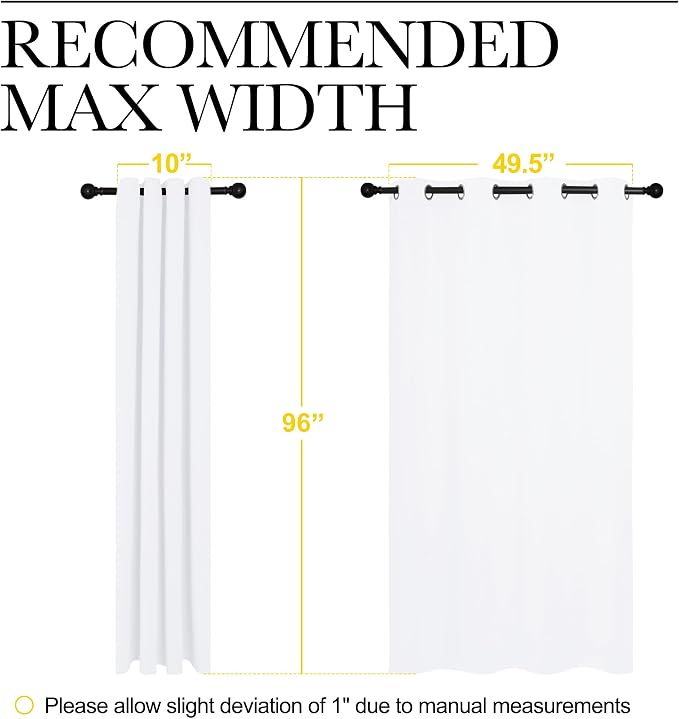 NICETOWN White Curtains for Sliding Door - Image 2