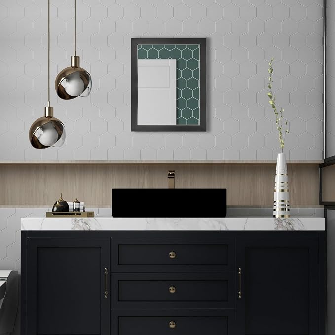 Ruomeng Rectangular Wall Mirror 16" x 20" - Image 4