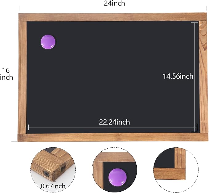 KOOLDE 16" x 24" Magnetic Chalkboard - Image 2